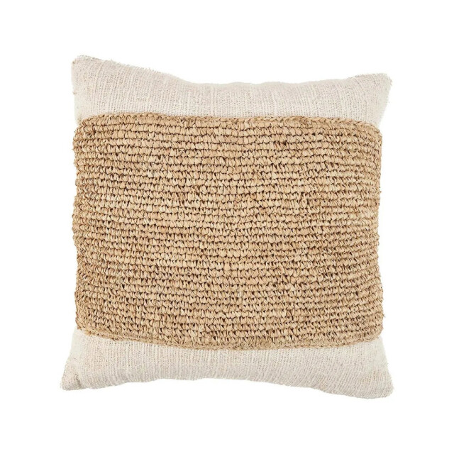 Bazar Bizar The raffia stamp cushion cover natural BARI007N-50x50 large