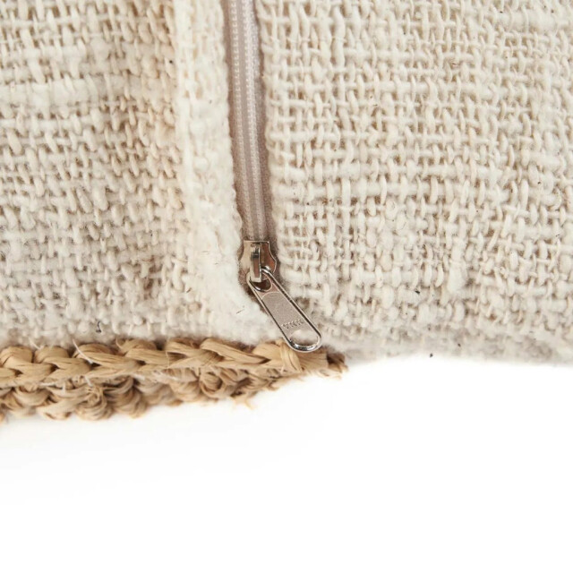 Bazar Bizar The raffia stamp cushion cover natural BARI007N-50x50 large