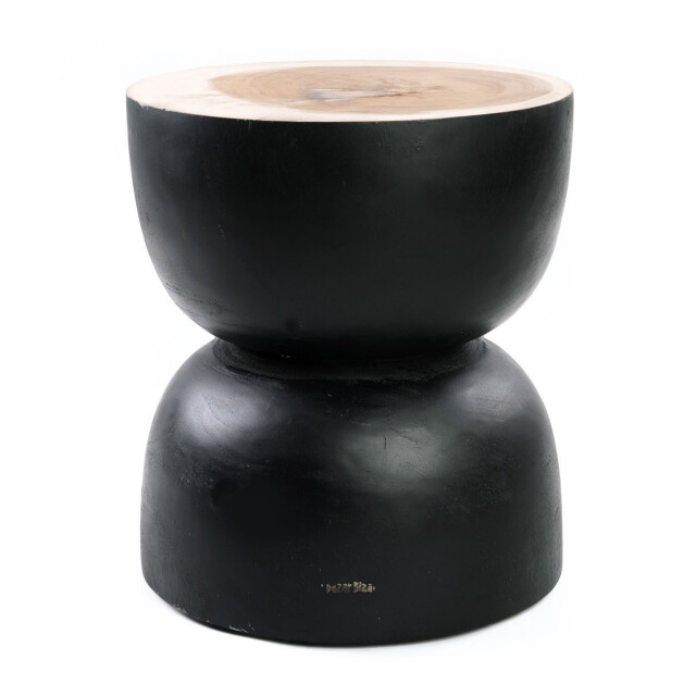 Bazar Bizar The karbun stool black natural JACI015BN large