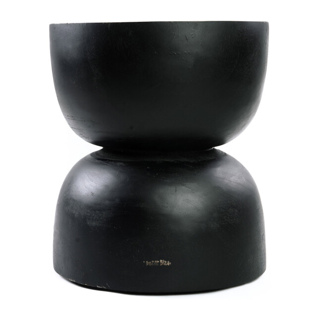 Bazar Bizar The karbun stool black natural JACI015BN large
