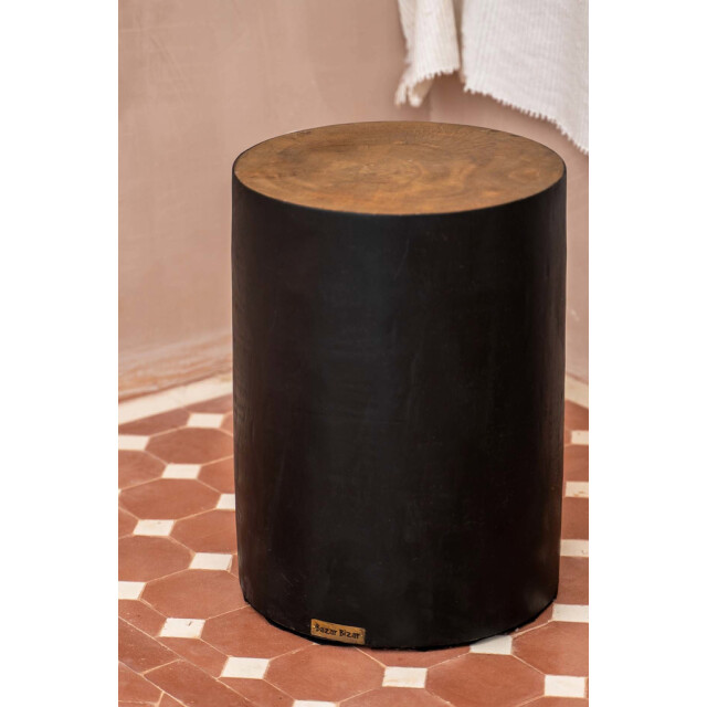 Bazar Bizar The tribe stool natural black JAHU015NB large