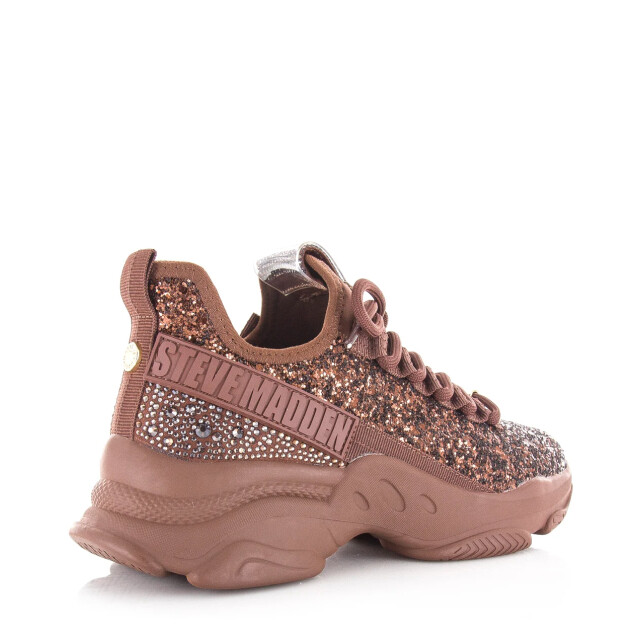 Steve Madden Maxilla-g brown glitter lage sneakers dames SM11003431 02002 222 large