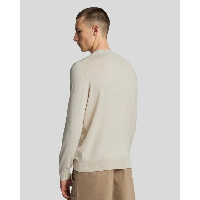 Lyle and Scott Cotton merino crewneck zand 5219.04.0002 large