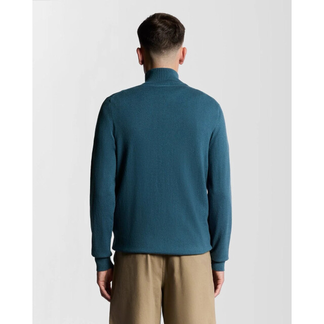Lyle and Scott Cotten marino quarter zipper aqua 5219.32.0003 large