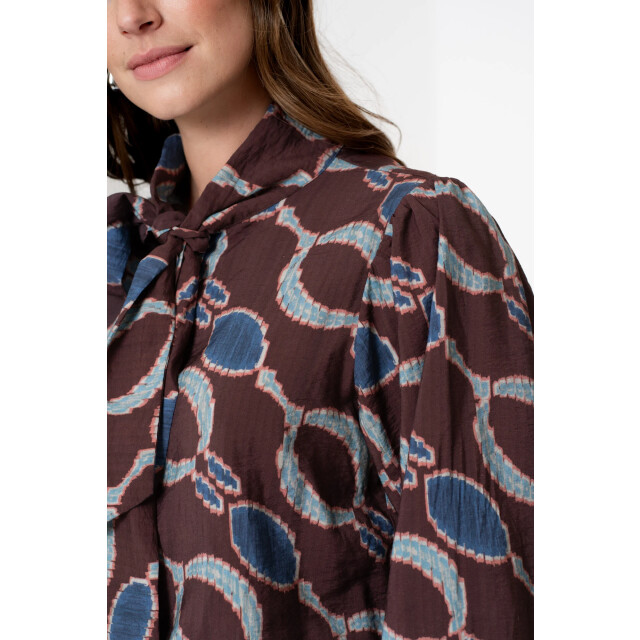 Geisha 53618-20 470 blouse print bordeaux/blue 53618-20 470 large