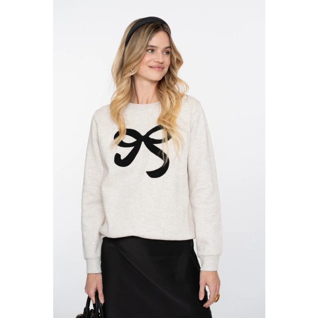 Geisha 52587-24 715 sweat h bow beige melange / black 52587-24 715 large