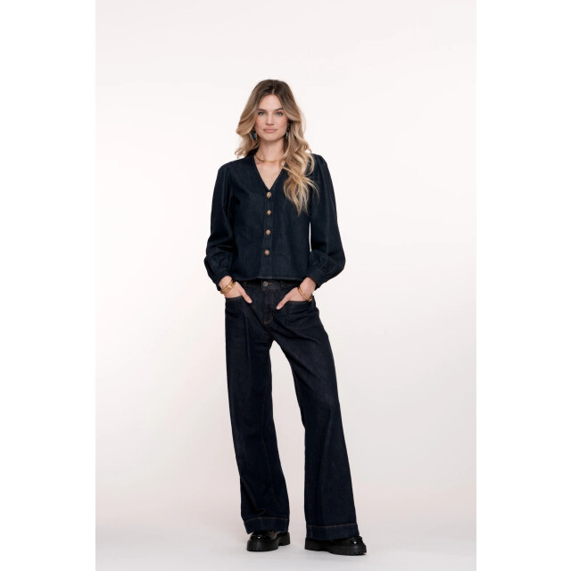 Geisha 51521-10 880 jeans flair dark blue denim stonewash 51521-10 880 large