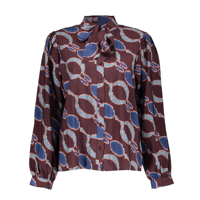 Geisha 53618-20 470 blouse print bordeaux/blue 53618-20 470 large