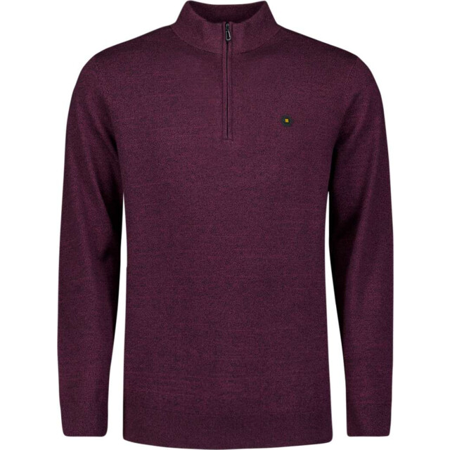 No Excess Pullover half zip 2 coloured melang dark wine 29210885SN-164 large