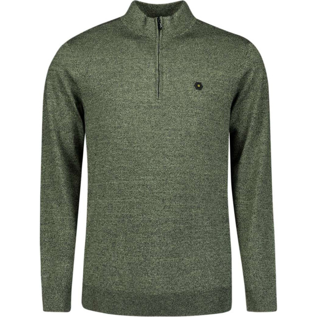 No Excess Pullover half zip 2 coloured melang light moss 29210885SN-197 large