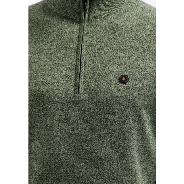 No Excess Pullover half zip 2 coloured melang light moss 29210885SN-197 large