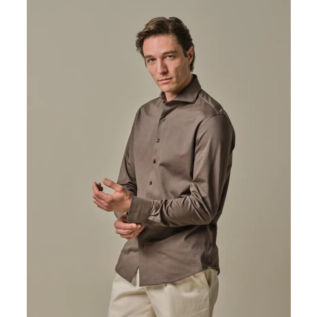 Profuomo shirt x-cutaway sf ppwh30026b h1 light brown 05631.810.0008 large