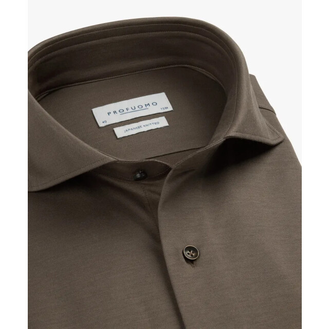 Profuomo shirt x-cutaway sf ppwh30026b h1 light brown 05631.810.0008 large