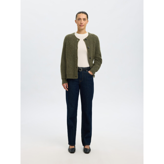 Selected Femme slflulu ls knit short cardigan noos 16074481 kalamata 06741.369.0008 large