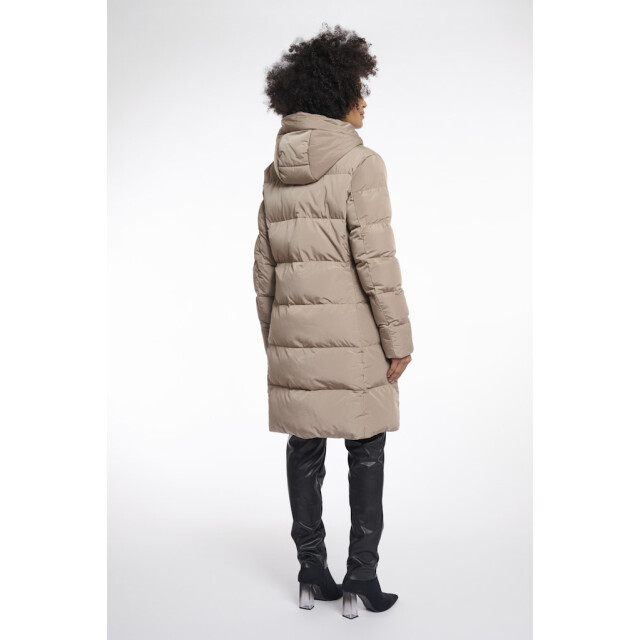 Rino & Pelle long padded hooded coat jade.7002512 toffee 06111.882.0008 large