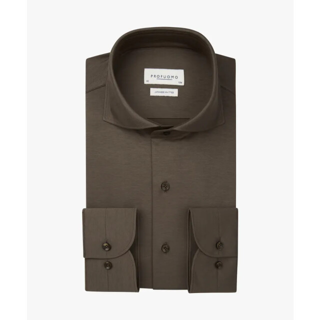 Profuomo shirt x-cutaway sf ppwh30026b h1 light brown 05631.810.0008 large