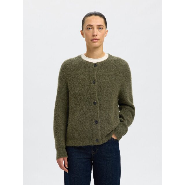 Selected Femme slflulu ls knit short cardigan noos 16074481 kalamata 06741.369.0008 large