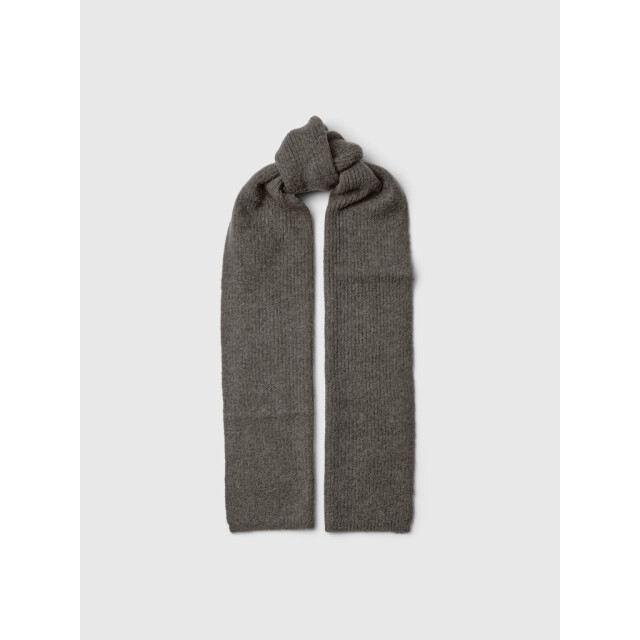 Selected Femme slflulu woolblend narrow knit scarf 16099651 medium grey 06811.941.0003 large