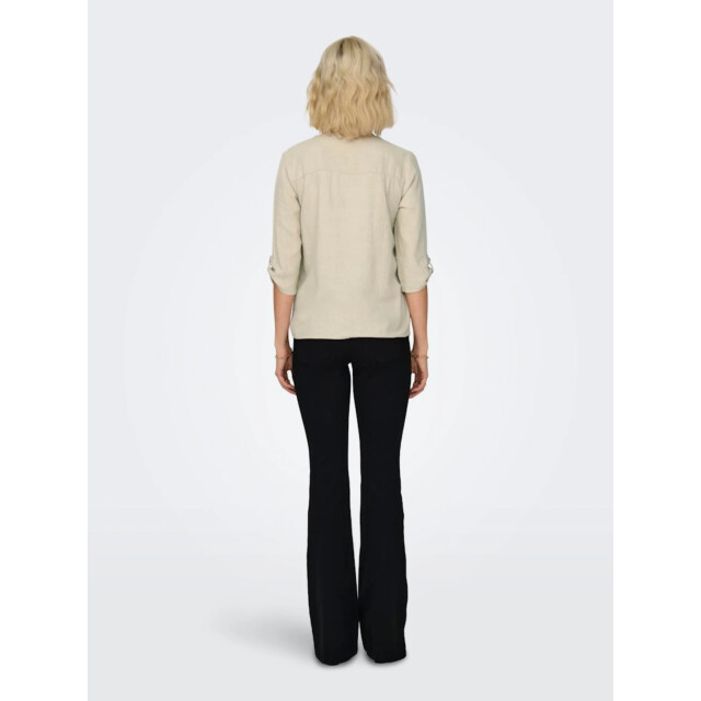 Jacqueline de Yong Say 3/4 linen v-neck top 15317390 large