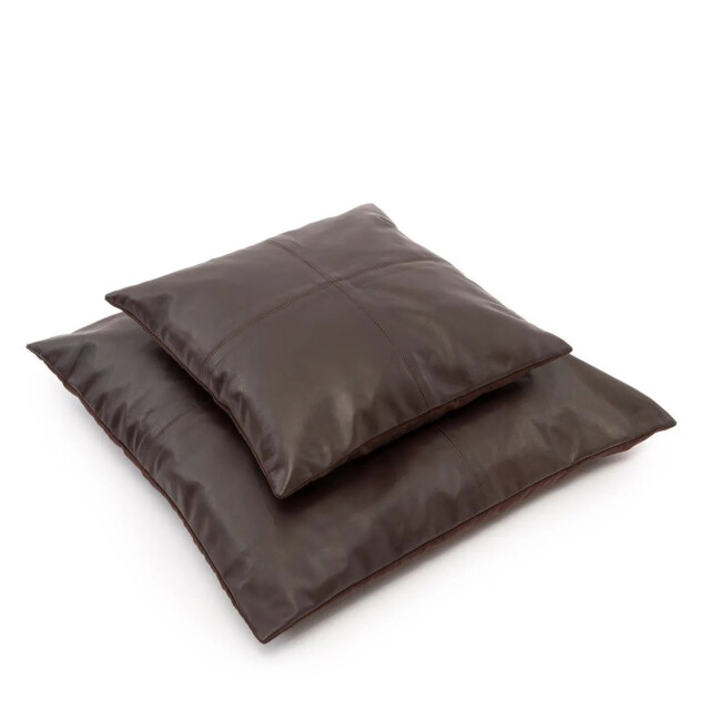 Bazar Bizar The four panel leather cushion cover choco 60x60 INPG001Ch-60x60 large