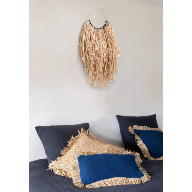 Bazar Bizar The saint tropez cushion cover blue natural 30x50 JABR025BlueN-30x50 large