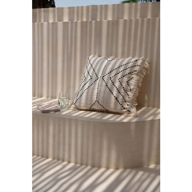 Bazar Bizar The tribal cushion cover natural black BARI001NB-50x50 large