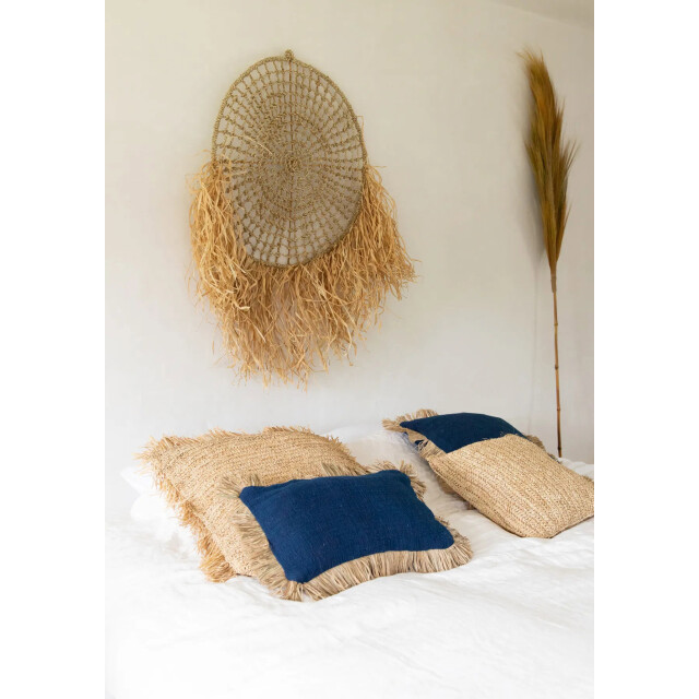 Bazar Bizar The saint tropez cushion cover blue natural 30x50 JABR025BlueN-30x50 large