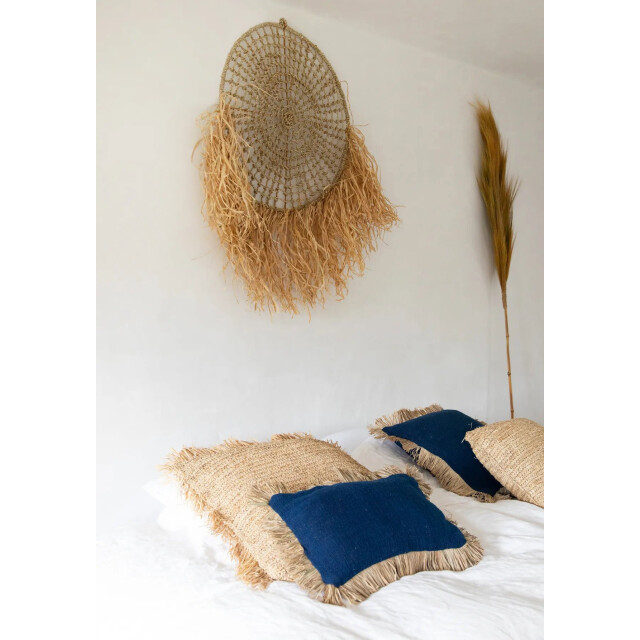 Bazar Bizar The saint tropez cushion cover blue natural 30x50 JABR025BlueN-30x50 large