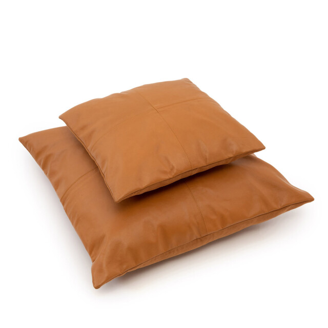 Bazar Bizar The four panel leather cushion cover camel 40x40 INPG001Ca-40x40 large