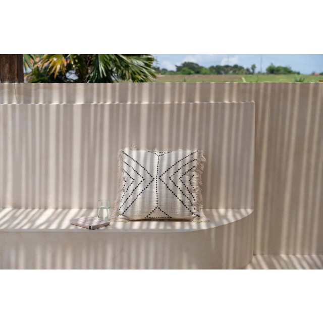 Bazar Bizar The tribal cushion cover natural black BARI001NB-50x50 large