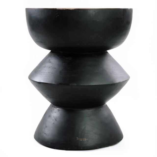 Bazar Bizar The kulun stool black natural JACI017BN large