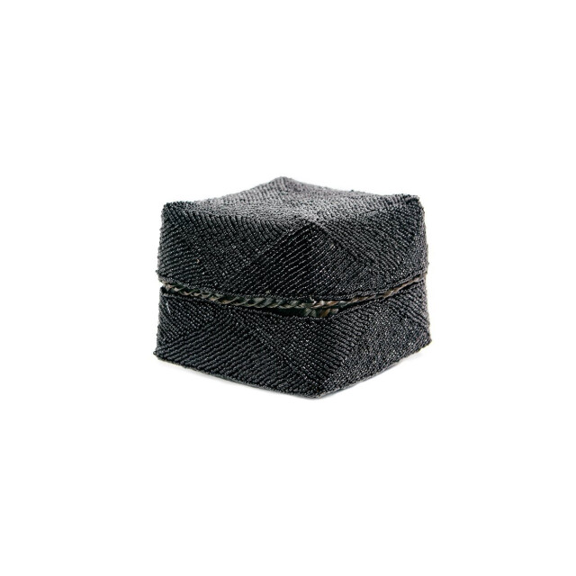 Bazar Bizar The beaded basket black s BA001B-S large