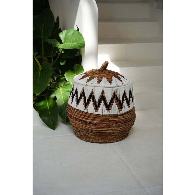 Bazar Bizar The little bay beach basket natural white l BAVE030NW-L large