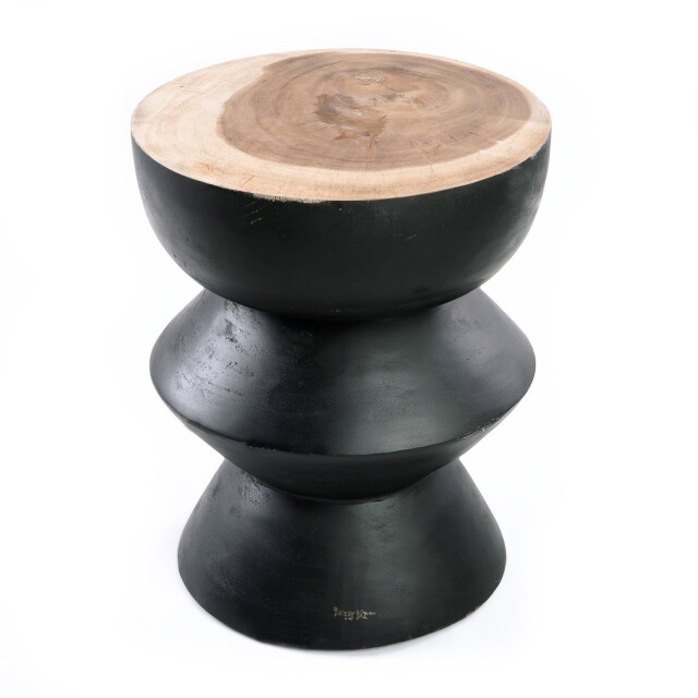 Bazar Bizar The kulun stool black natural JACI017BN large