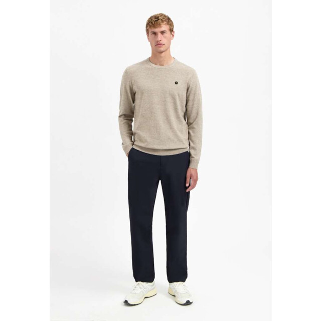 No Excess Pullover crewneck 2 coloured melang sand N2180-015 large