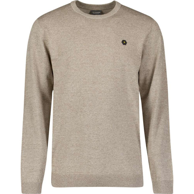 No Excess Pullover crewneck 2 coloured melang sand N2180-015 large