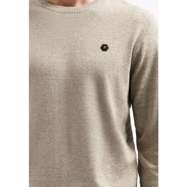 No Excess Pullover crewneck 2 coloured melang sand N2180-015 large