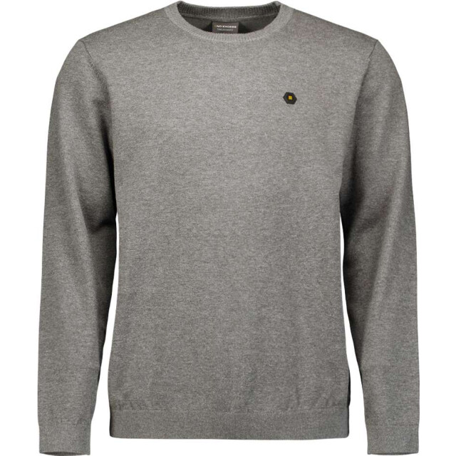 No Excess Pullover crewneck 2 coloured melang grey melange N2180-102 large