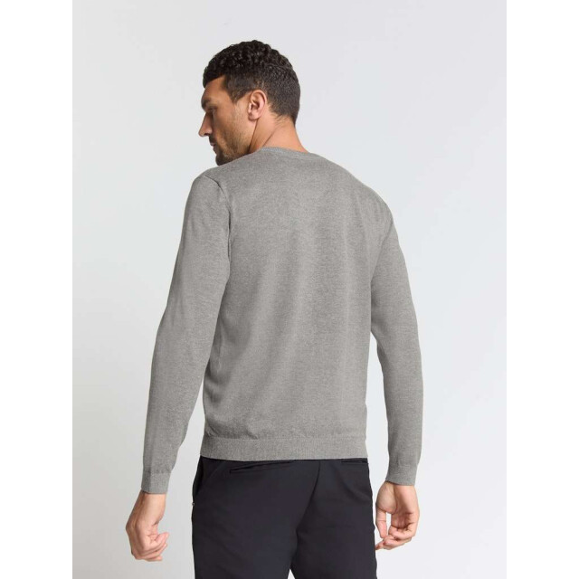 No Excess Pullover crewneck 2 coloured melang grey melange N2180-102 large
