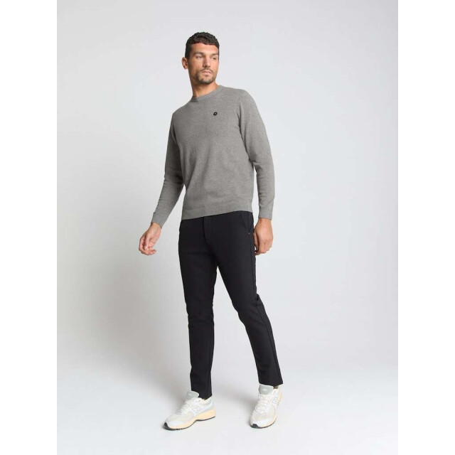 No Excess Pullover crewneck 2 coloured melang grey melange N2180-102 large