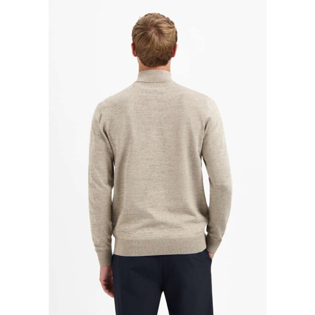 No Excess Pullover half zip 2 coloured melang sand N2185-015 large