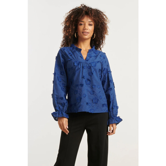 Smashed Lemon Dames3d bloemenprint top met v hals | 25624-675-3XL large
