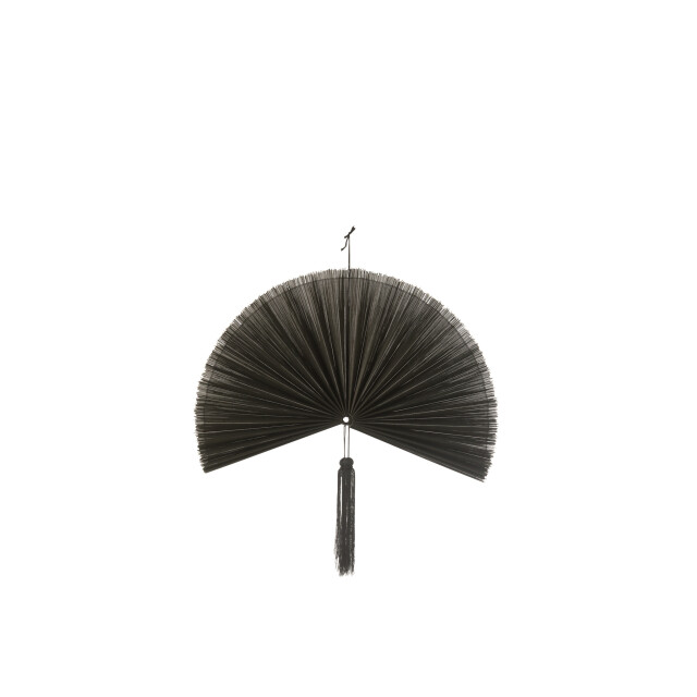 J-Line Wall decoration fan+tassel black small 51843 large