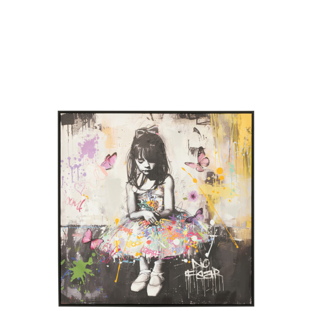 J-Line Painting ballerina acrylic multicolored 57401 large