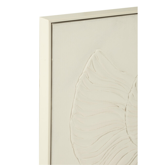 J-Line Painting shell acrylic/canvas white 52388 large