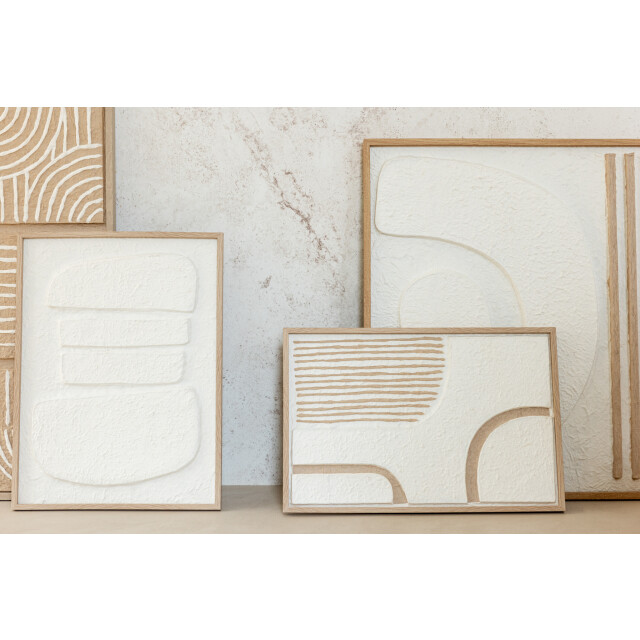 J-Line Painting cells paper white assortment of 2 42716 large