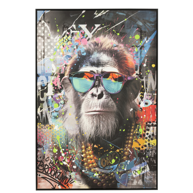 J-Line Painting monkey acrylic multicolored 57402 large