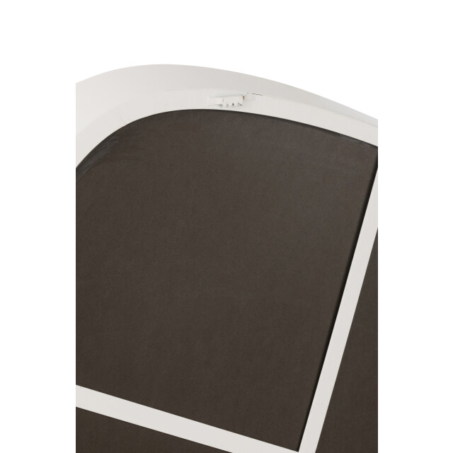 J-Line Wall mirror round metal/glass white large 46202 large
