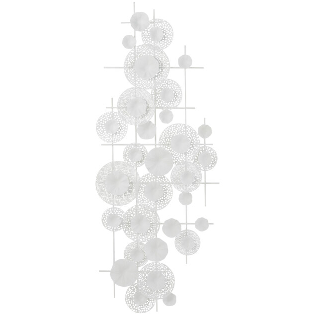 J-Line Wall deco flowers metal white 23781 large