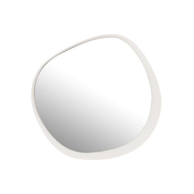 J-Line Wall mirror round metal/glass white large 46202 large